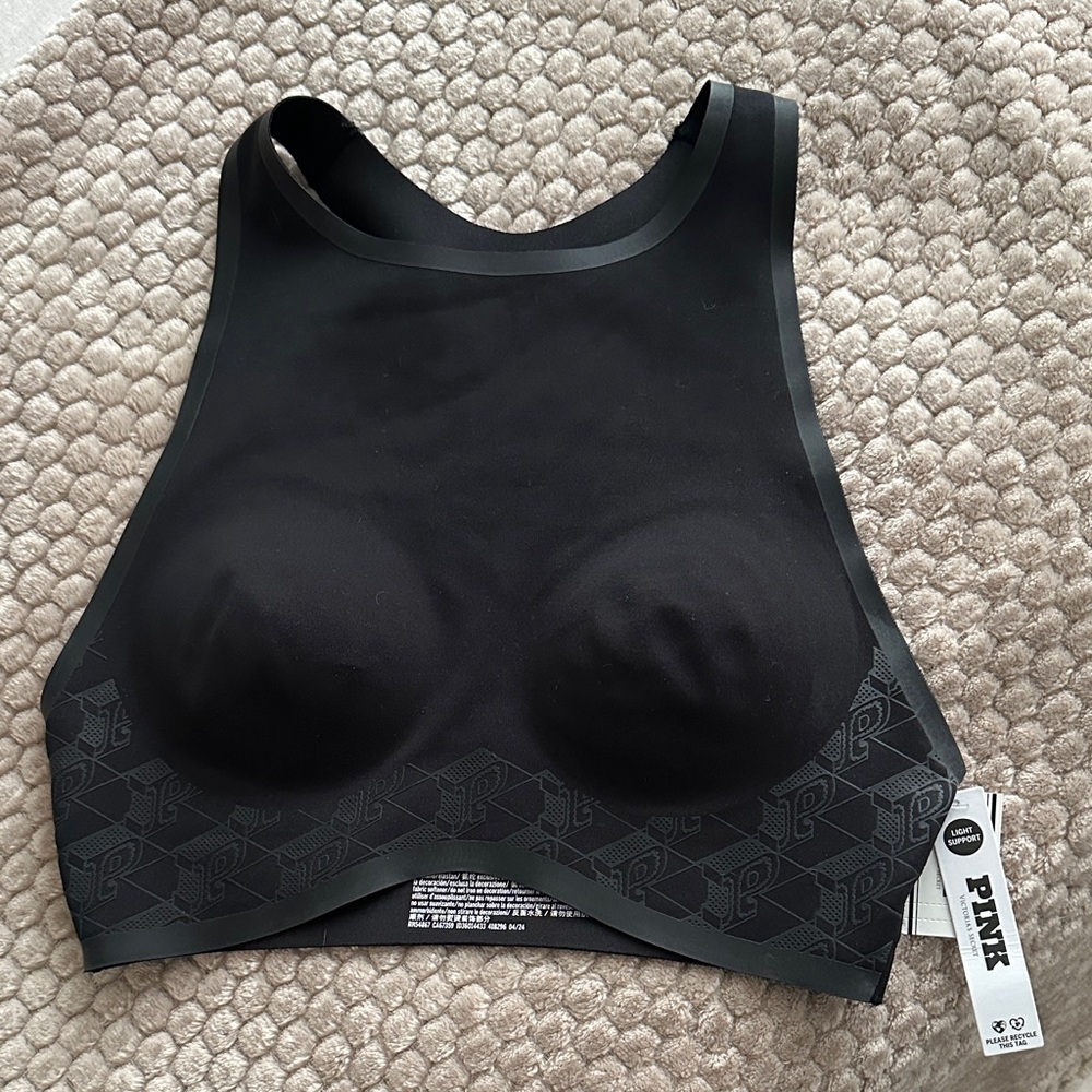 PINK Victoria's Secret Sleek Black Sports Bra